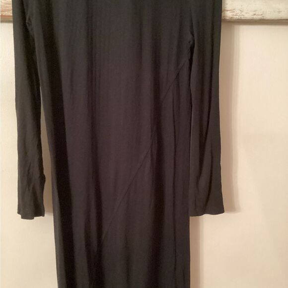ATM ANTHONY THOMAS MELILLO SIZE LARGE BLACK LONG SLEEVE MODAL MAXI DRESS - Picture 6 of 9